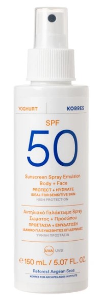 Korres Yoghurt Sunscreen Spray Emulsion Face & Body Spf50