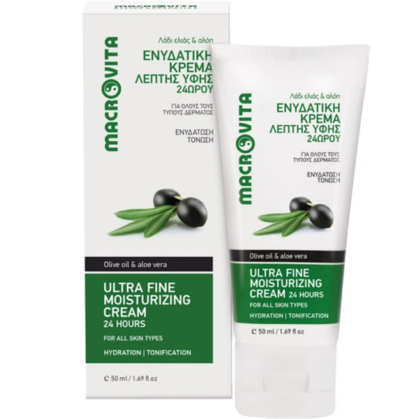 Macrovita Ultra Fine 24h Moisturizing Face Cream with Olive Oil & Aloe Vera 50ml