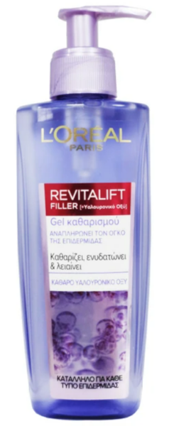 L'oreal Paris Revitalift Filler Gel Καθαρισμού Προσώπου με Υαλουρονικό Οξύ