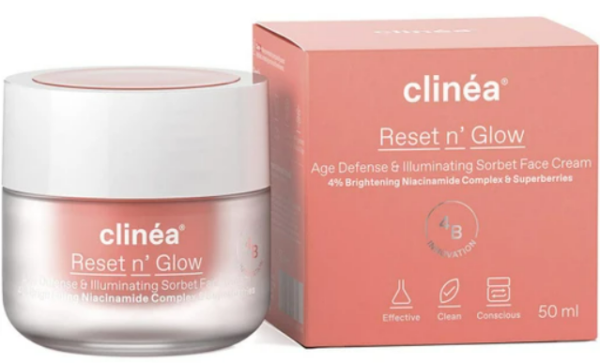 Clinea Reset n' Glow Age Defense & Illuminating Sorbet Face Cream 50ml