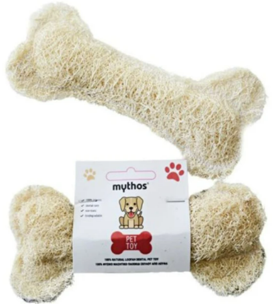 Flax Mythos Pet Dogs Natural Loofah Dental Toy 1 Τεμάχιο