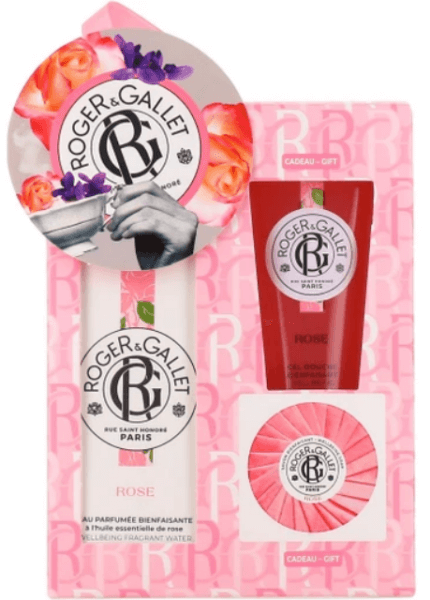 Roger & Gallet Πακέτο Προσφοράς Rose Fragrant Wellbeing Water Perfume 100ml & Δώρο Perfumed Soap Bar 50g & Wellbeing Shower Gel 50ml