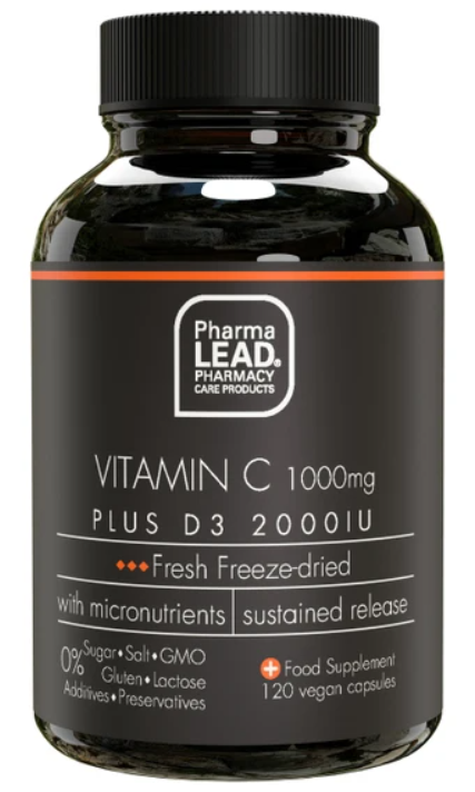 Pharmalead Black Range Vitamin C 1000mg & D3 2000ui 120veg.caps. Πολυβιταμίνες για το ανοσοποιητικό