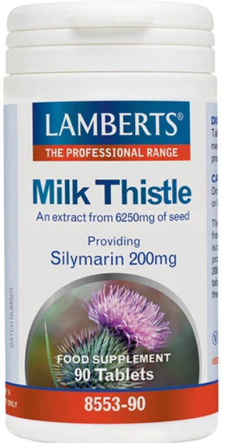 Lamberts Milk Thistle 8500mg, 90tabs. Συμπλήρωμα διατροφής με εκχύλισμα γαϊδουράγκαθου