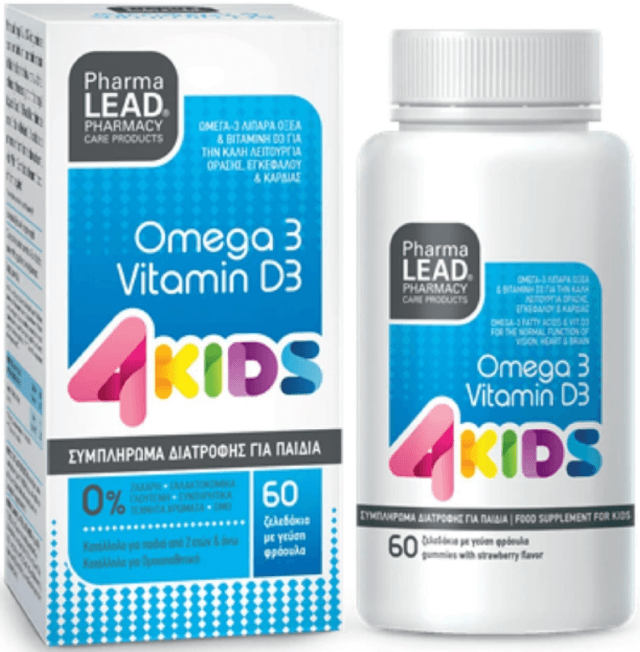 Pharmalead Omega 3 & Vitamin D3 4Kids 60 Ζελεδάκια