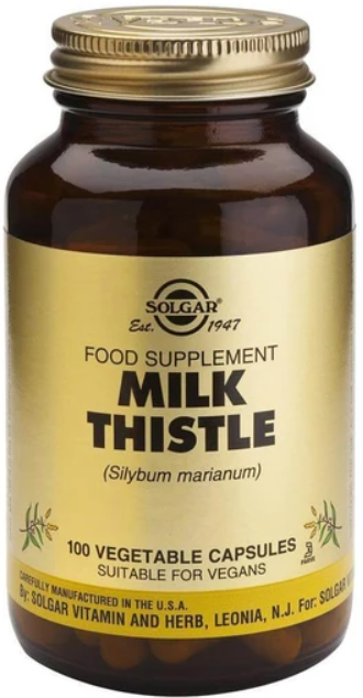 Solgar Food Suppplement Milk Thistle 100veg.caps. Συμπλήρωμα διατροφής με γαϊδδουράγκαθο σε μορφή κάψουλας