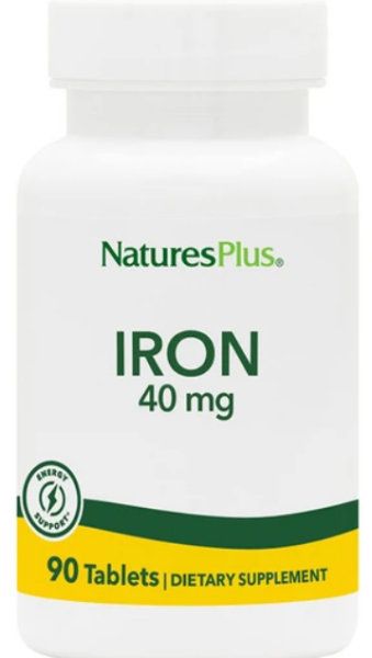 Natures Plus Iron 40mg, 90tabs