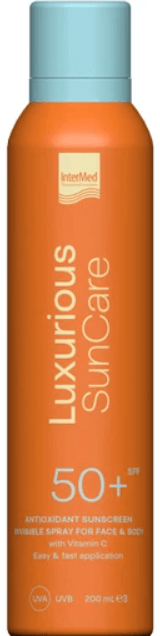 Luxurious Suncare Antioxidant Sunscreen Invisible Spray for Face & Body Spf50+