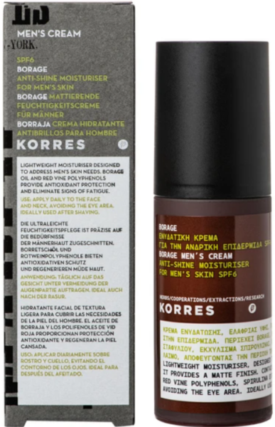 Korres-Borage-Mens-Cream-Spf6-50ml