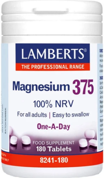 Lamberts Magnesium 375 100% NRV 180tabs