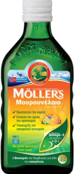 Moller's Cod Liver Oil Tutti Frutti 250ml