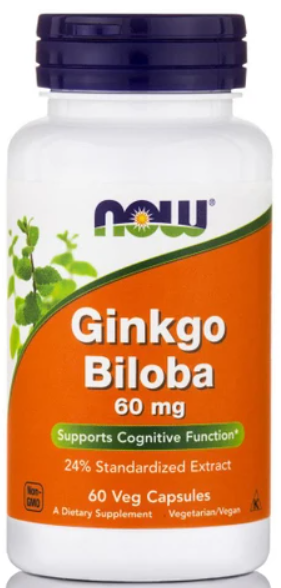 Now Foods Ginkgo Biloba 60mg 60veg.caps