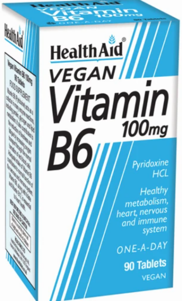 Health Aid Vegan Vitamin B6 100mg 90tabs