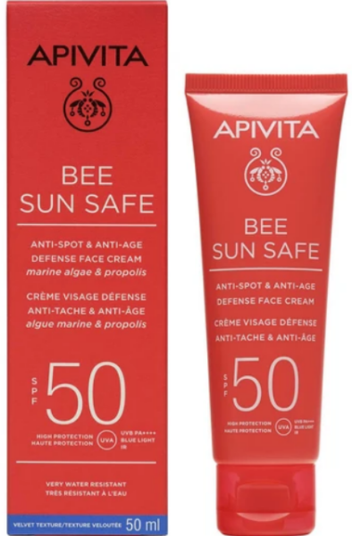 Apivita Bee Sun Safe Anti-Spot & Anti-Age Defence Face Cream Spf50, 50ml