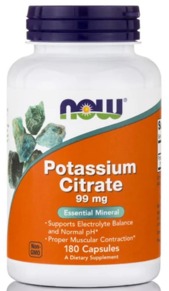 Now Foods Potassium Citrate 99mg 180caps