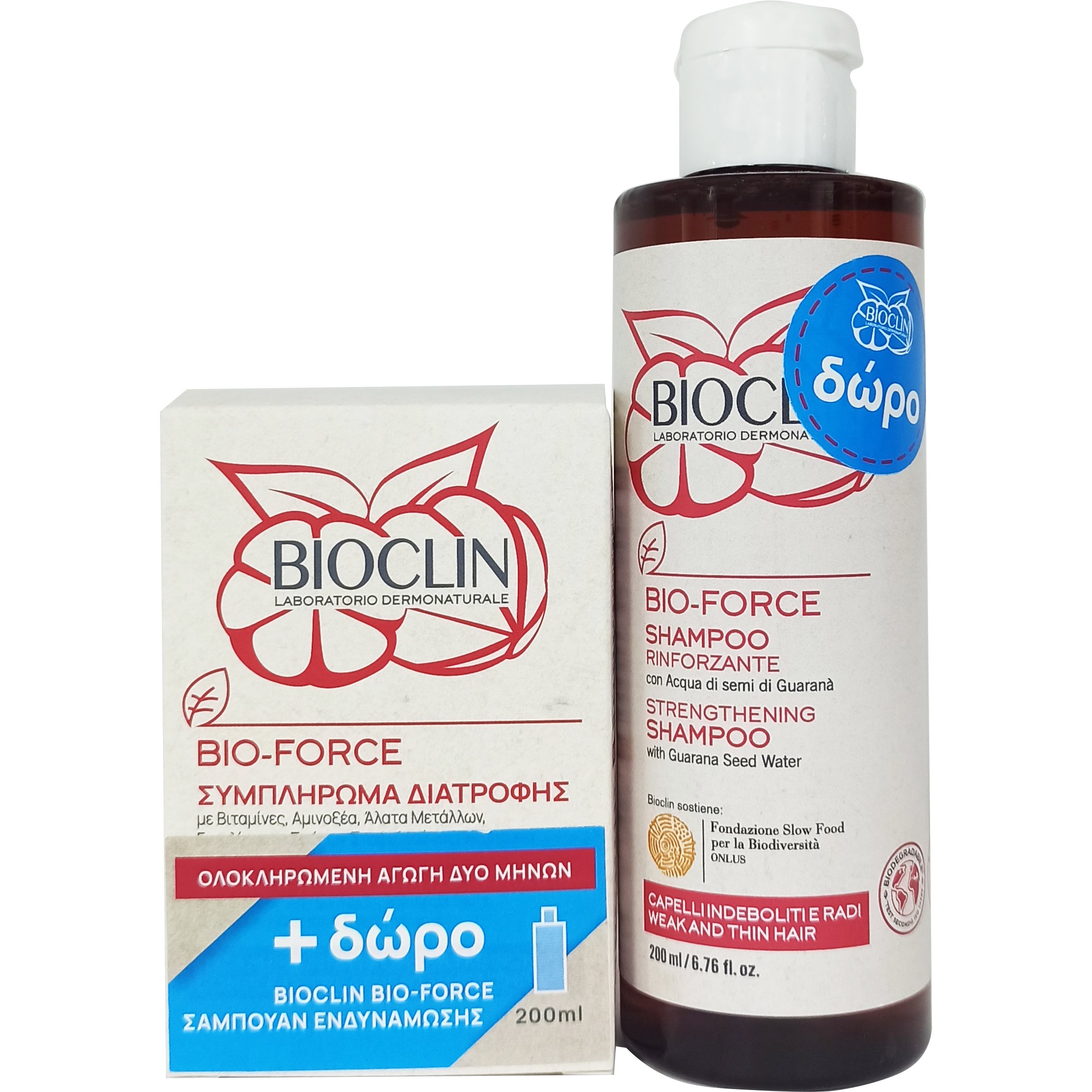 Bioclin Bioclin Πακέτο Προσφοράς Bio-Force Συμπλήρωμα Διατροφής για την Καλή Υγεία των Μαλλιών 60tabs & Δώρο Bio-Force Σαμπουάν Ενδυνάμωσης 200ml