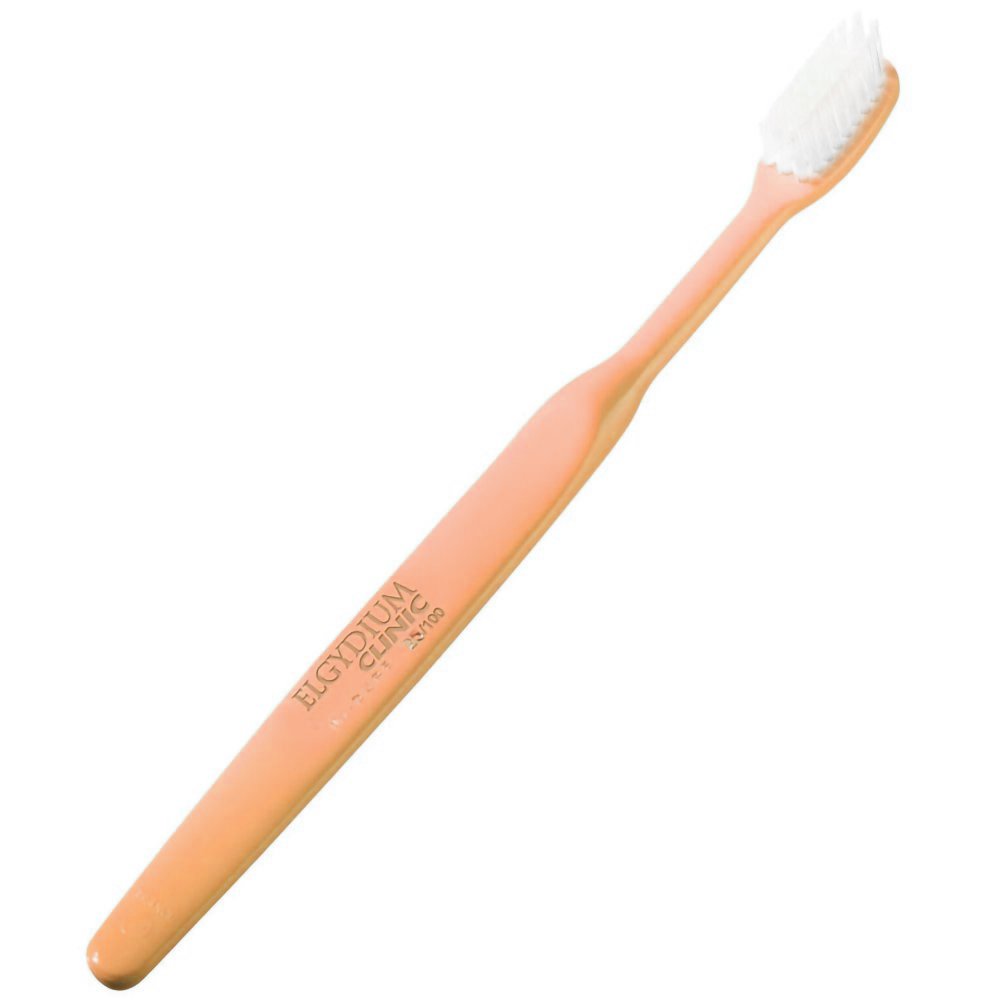 Elgydium Clinic 25/100 Semi-Hard Toothbrush Χειροκίνητη Οδοντόβουρτσα Μέτρια προς Σκληρή 1 Τεμάχιο – Σομόν