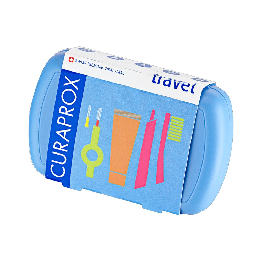 Curaprox Curaprox Travel Set Blue Σετ Ταξιδίου Στοματικής Φροντίδας σε Γαλάζιο Χρώμα 1 Τεμάχιο