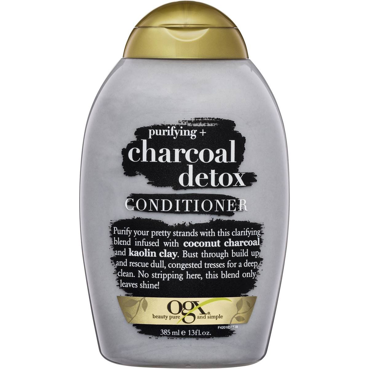 OGX OGX Charcoal Detox Purifying Conditioner Μαλακτική Κρέμα Ενυδάτωσης & Αποτοξίνωσης για Όλους τους Τύπους Μαλλιών 385ml