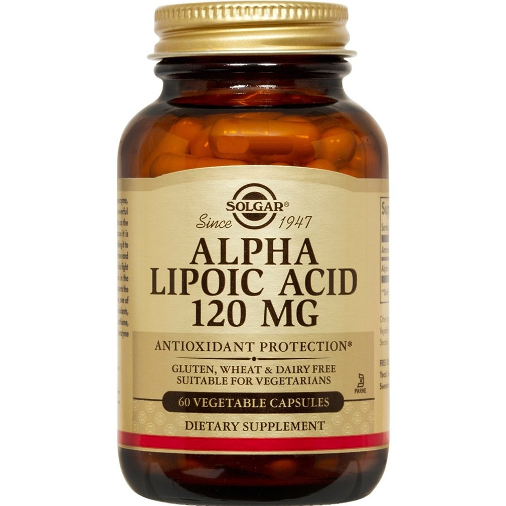 Solgar Solgar Alpha-Lipoic Acid 120mg Συμπλήρωμα Διατροφής Άλφα Λιποϊκού Οξέος με Ισχυρή Αντιοξειδωτική Δράση 60veg.caps