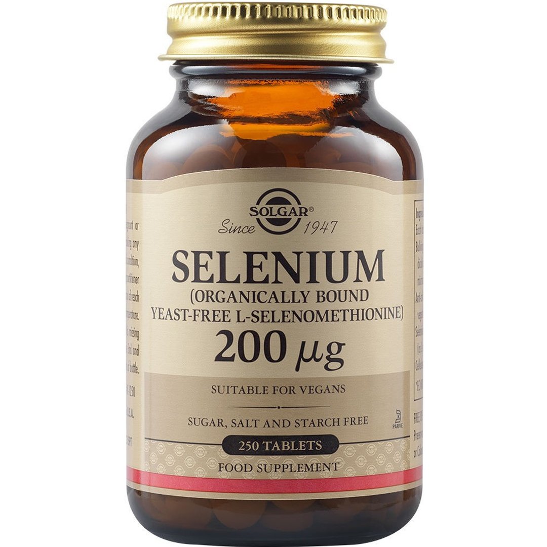 Solgar Selenium 200μg Συμπλήρωμα Διατροφής με Σελήνιο για την Ενίσχυση της Ανδρικής Γονιμότητας & τη Φυσιολογική Λειτουργία του Οργανισμού 250tabs