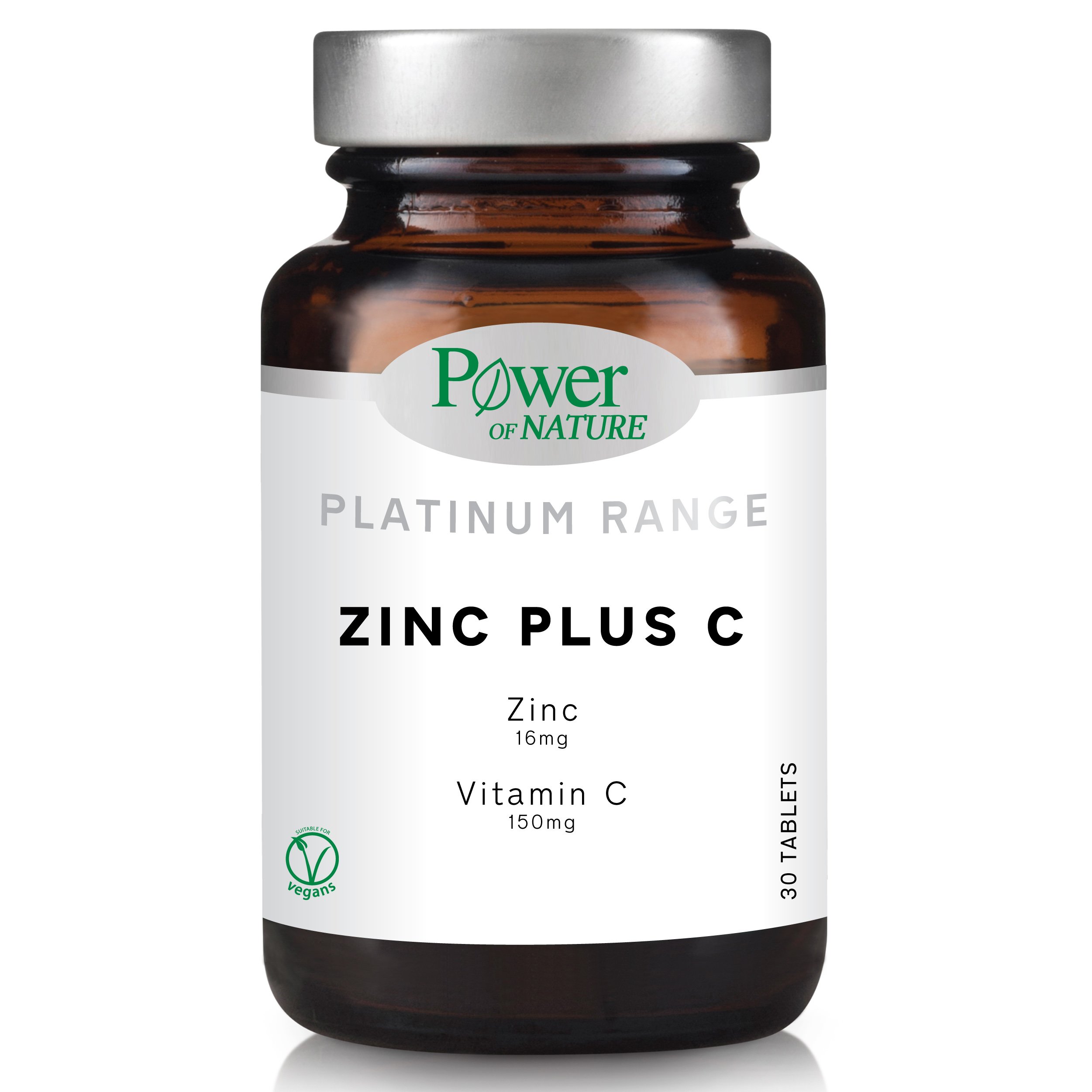 Power Health Power Health Platinum Range Zinc Plus C Συμπλήρωμα Διατροφής με Ψευδάργυρο και Βιταμίνη C 30tabs