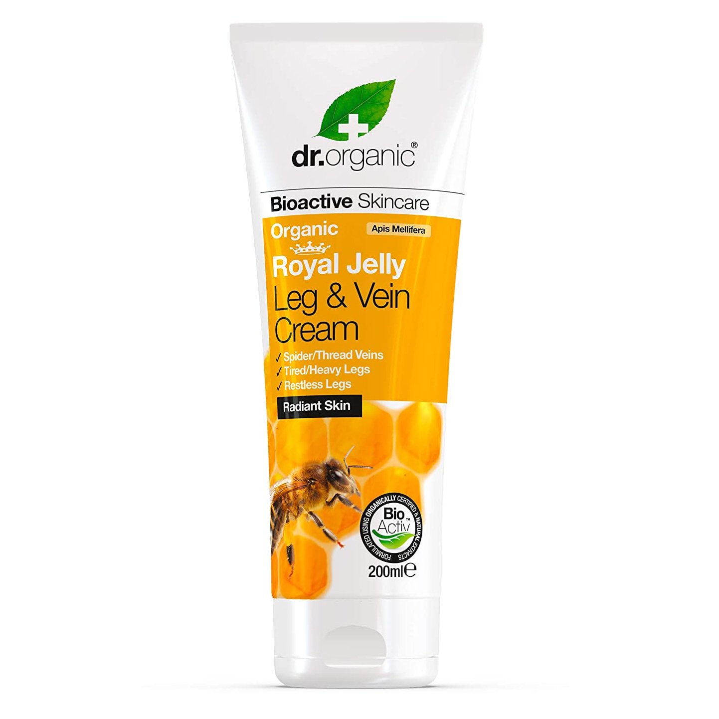 Dr Organic Dr Organic Royal Jelly Leg & Vein Cream Κρέμα με Βασιλικό Πολτό που Ενδυναμώνει τις Φλέβες, για Πόδια Κουρασμένα 200ml