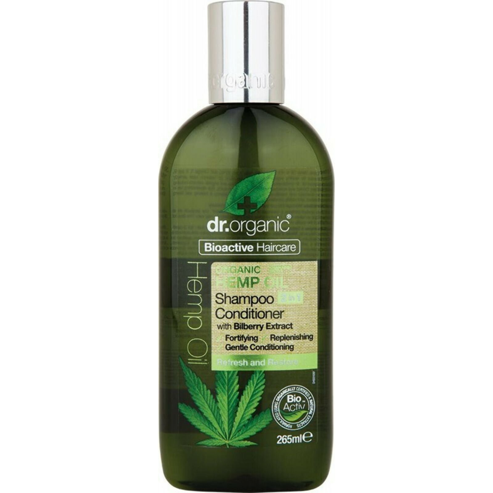 Dr Organic Dr Organic Hemp Oil Shampoo Conditioner 2 in 1 Θρέφει σε Βάθος, Αναζωογονεί & Δυναμώνει τα Μαλλιά 265ml