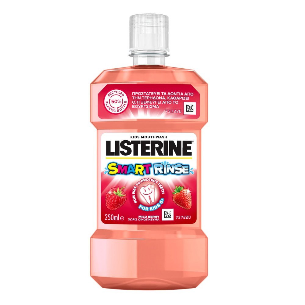 Listerine Listerine Smart Rinse Berry Φθοριούχο Στοματικό Διάλυμα για Παιδιά από 6 Ετών 250ml