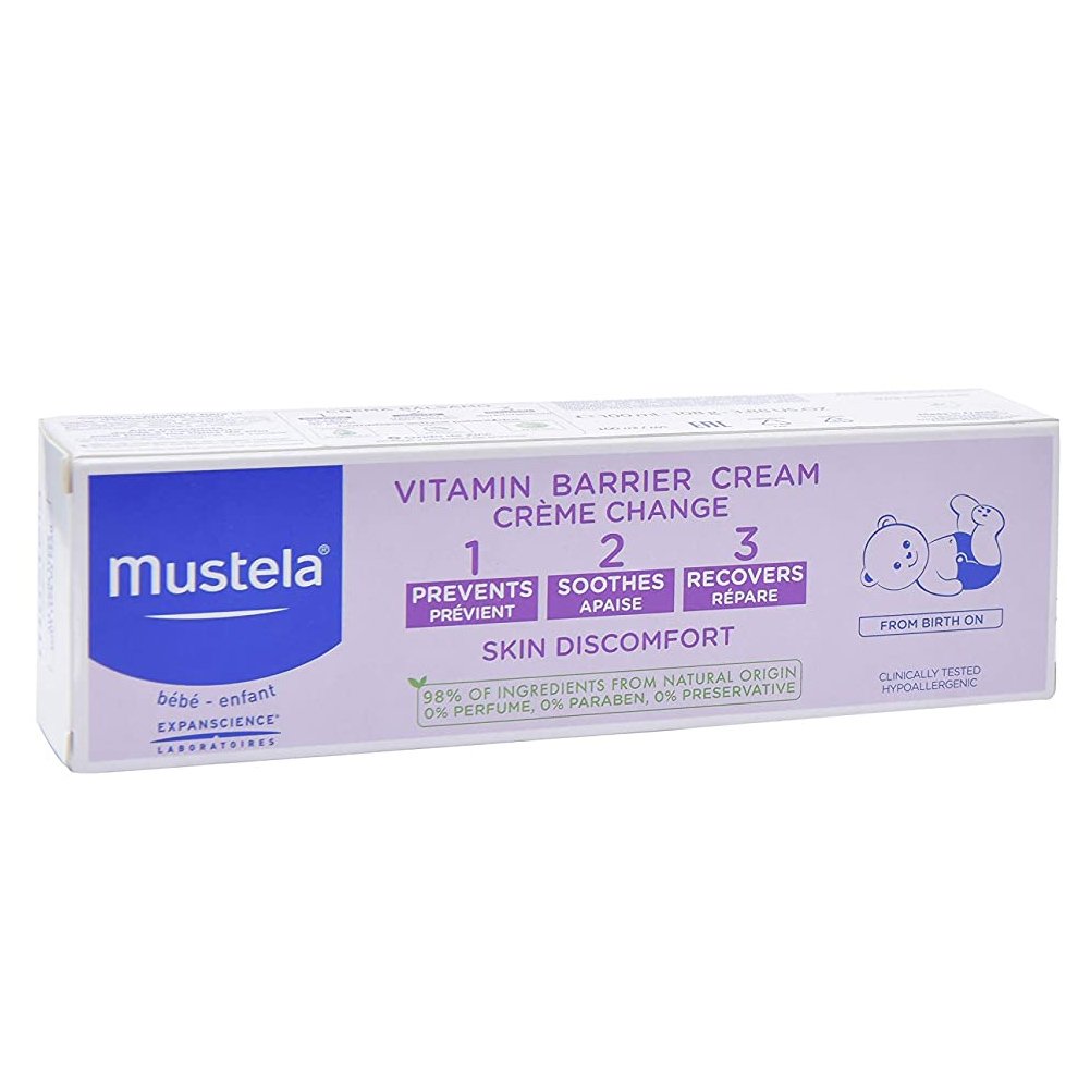 Mustela Mustela 123 Vitamin Barrier Cream Βρεφική Κρέμα Αλλαγής Πάνας - 100ml