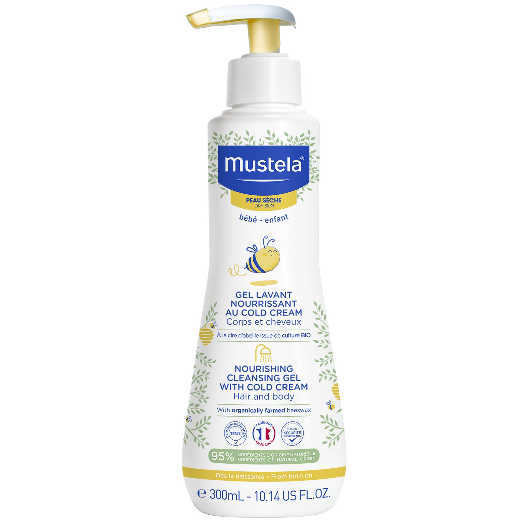 Mustela Mustela Nourishing Cleansing Gel With Cold Cream Βρεφικό-Παιδικό Τζελ Καθαρισμού για Σώμα και Μαλλιά 300ml