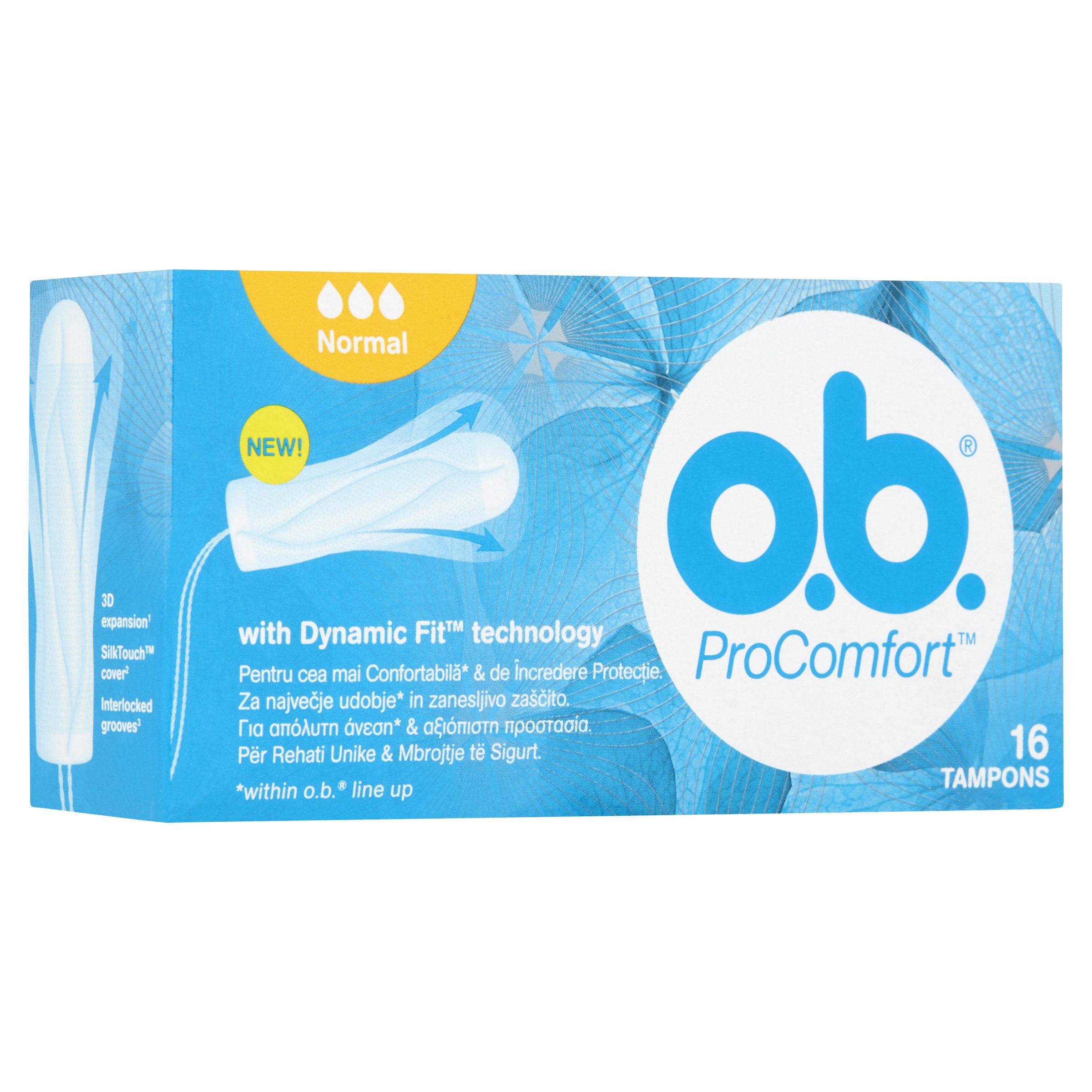 o.b. O.b. ProComfort Normal Ταμπόν για Ημέρες με Μικρή Έως Μέτρια Ροή 16 Τεμάχια