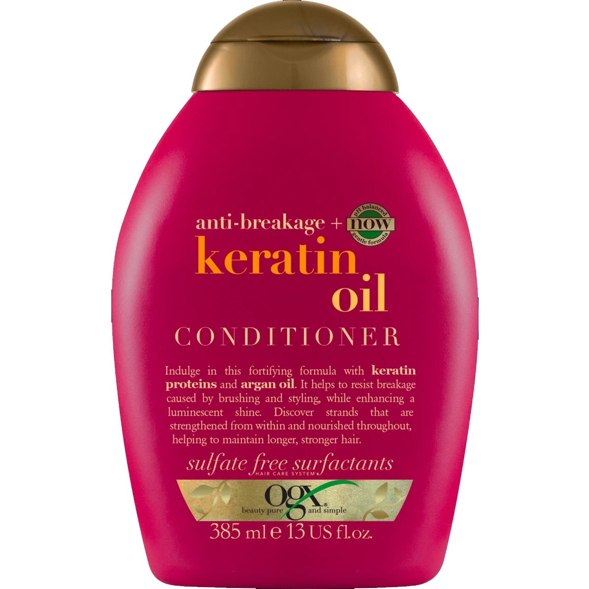 OGX OGX Keratin Oil Conditioner Strength & Length Μαλακτική Κρέμα Ενδυνάμωσης των Μαλλιών με Κερατίνη & Έλαιο Argan 385ml