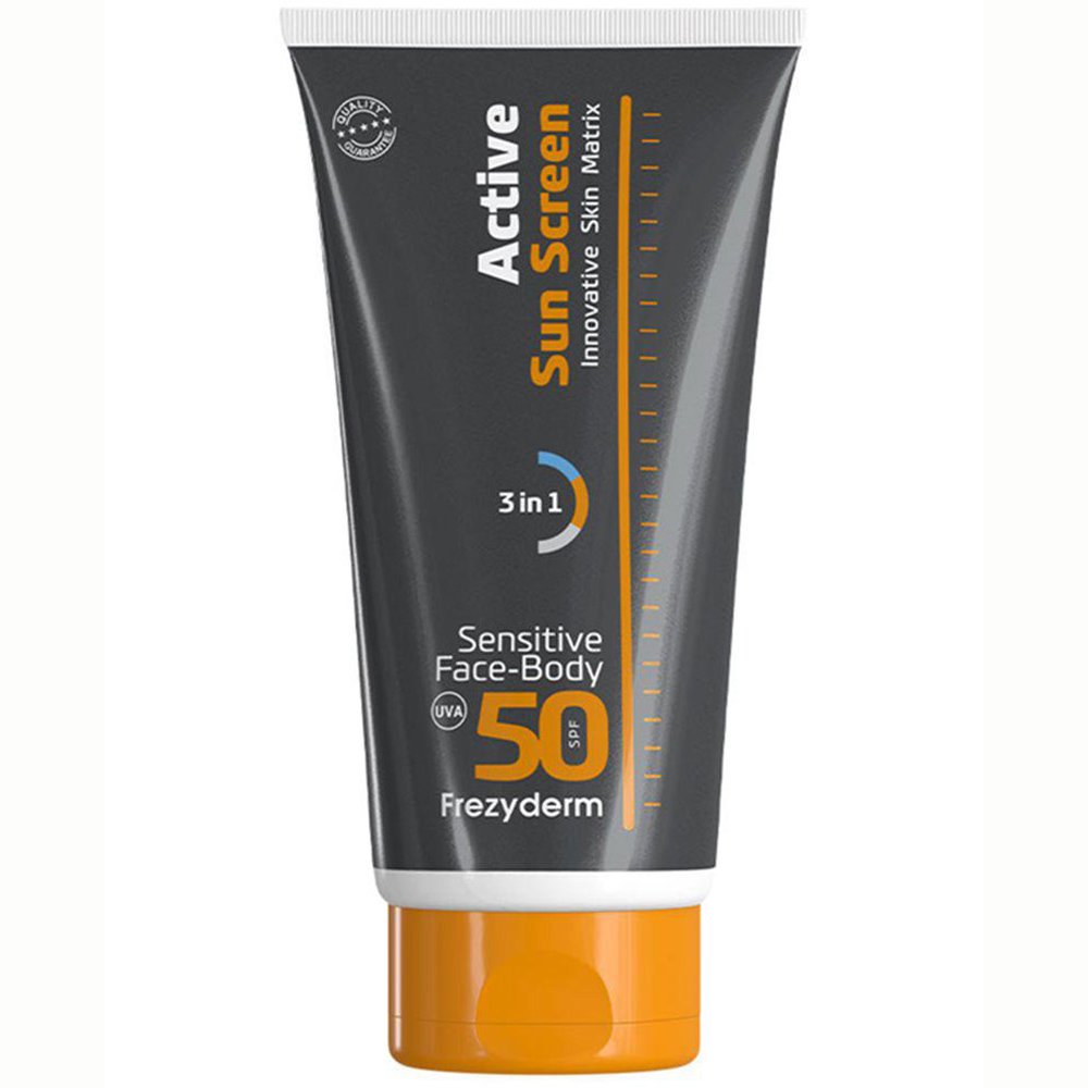 Frezyderm Frezyderm Active Sun Screen Sensitive Face & Body Spf50, Ενεργή Κρέμα Υψηλής Αντηλιακής Προστασίας Προσώπου-Σώματος 150ml