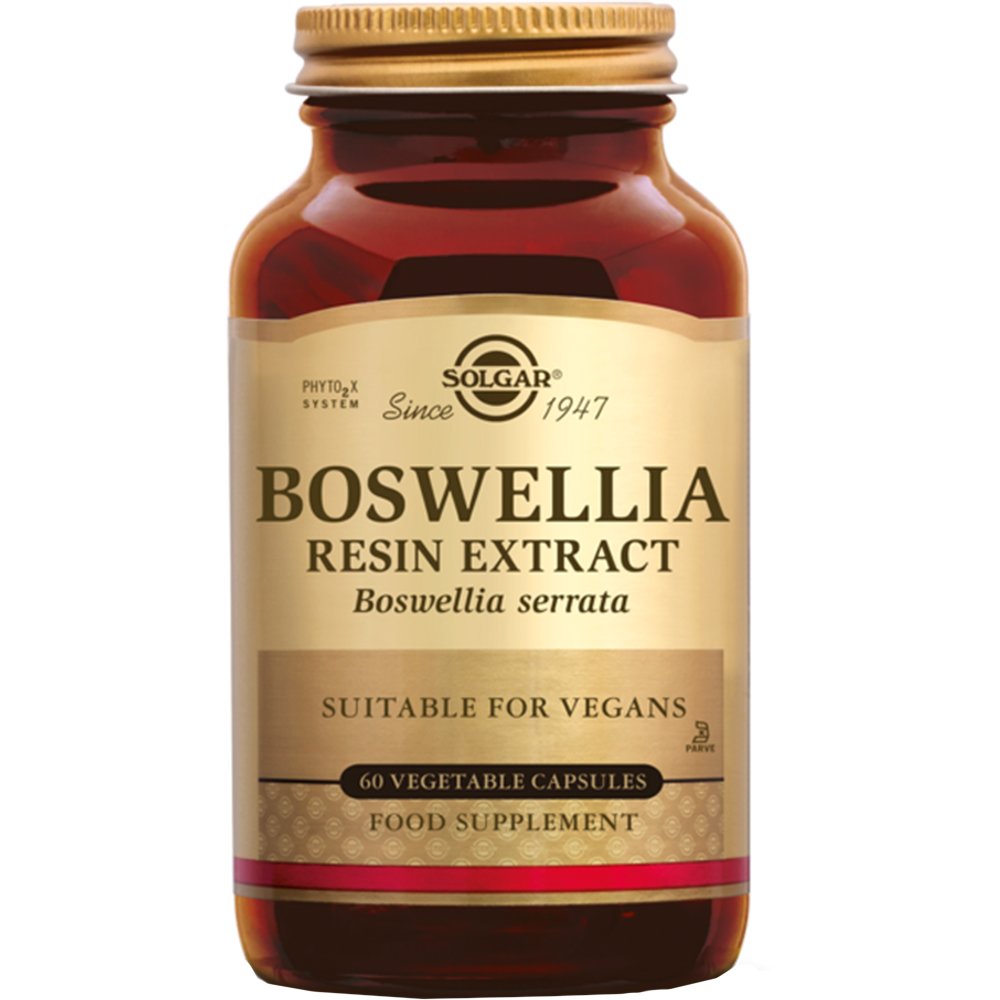 Solgar Solgar Boswellia Resin Extract Συμπλήρωμα Διατροφής Εκχυλίσματος Ρητίνης Ινδικού Λιβανιού με Αντιφλεγμονώδεις Ιδιότητες Κατά του Άσθματος 60veg.caps