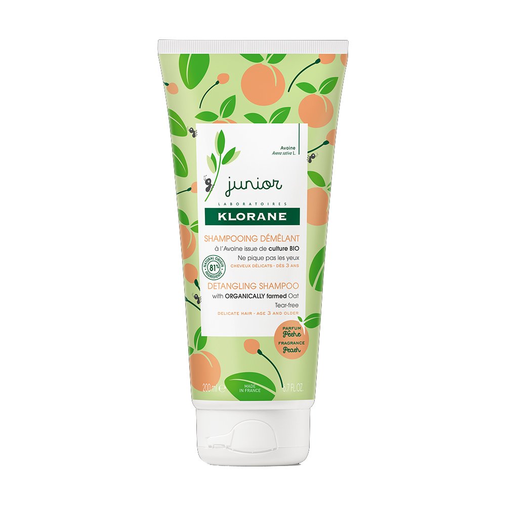 Klorane Klorane Oat Junior Detangling Shampoo Peach Παιδικό Σαμπουάν με Άρωμα Ροδάκινο 200ml