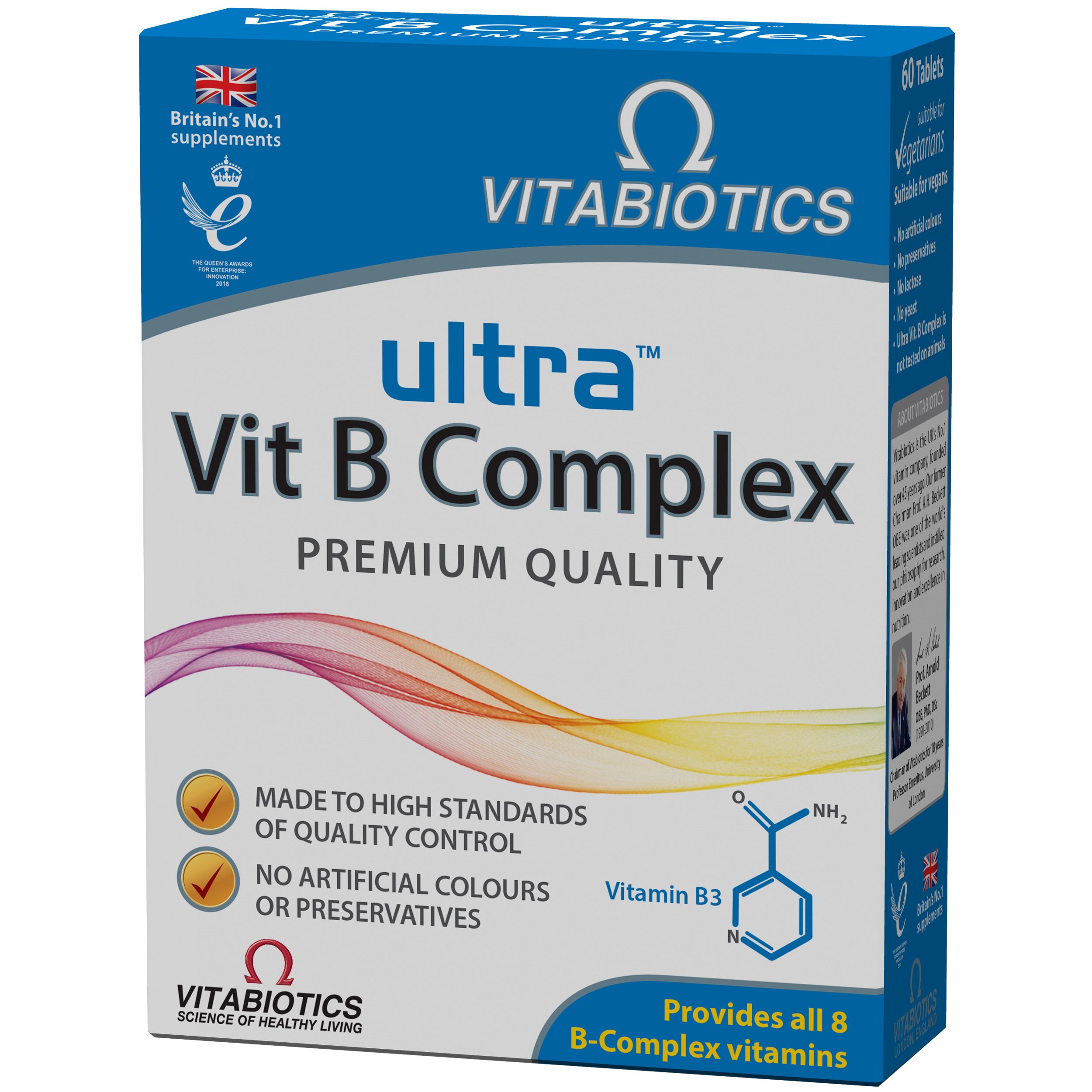 Vitabiotics Vitabiotics Ultra Vitamin B Complex Συμπλήρωμα Διατροφής του Συμπλέγματος Βιταμινών B για την Ομαλή Λειτουργία του Νευρικού Συστήματος 60tabs