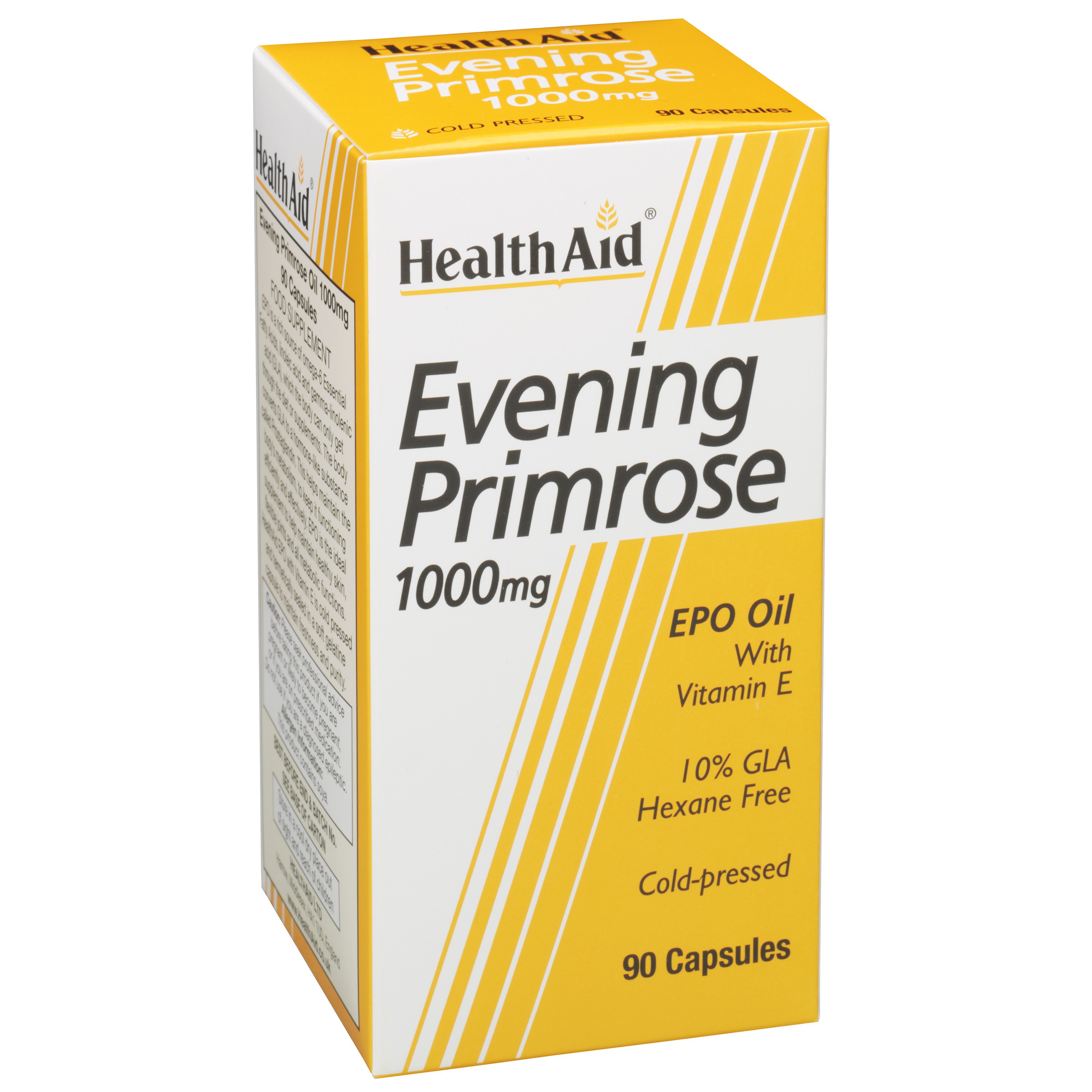 Health Aid Health Aid Evening Primrose 1000mg Συμπλήρωμα Διατροφής με Έλαιο Νυχτολούλουδου για Ισορροπία & Ομορφιά εκ των Έσω 90caps