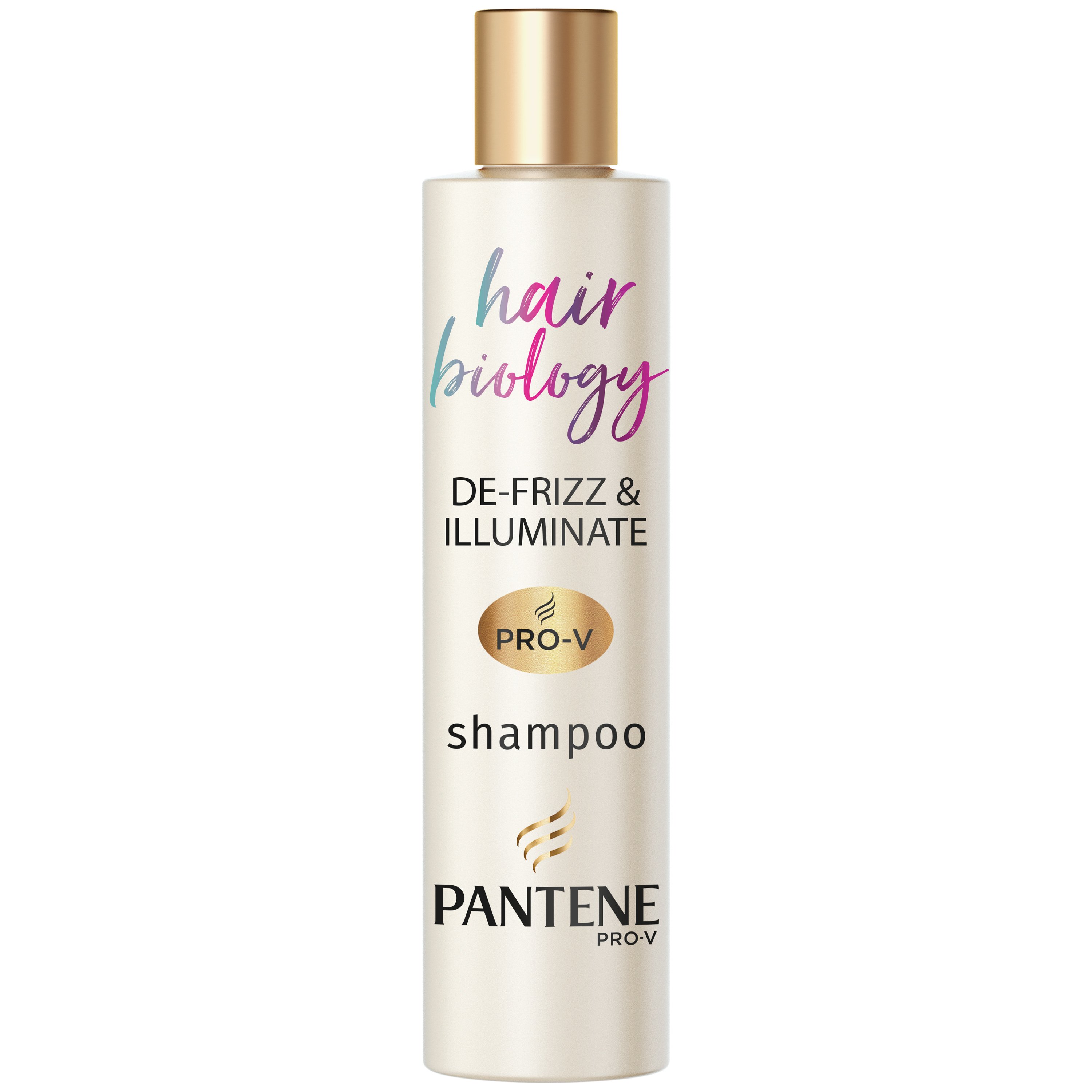 Pantene Pantene Hair Biology De-frizz & Illuminate Shampoo Σαμπουάν για Ξηρά ή Βαμμένα Μαλλιά που Φριζάρουν Εύκολα 250ml