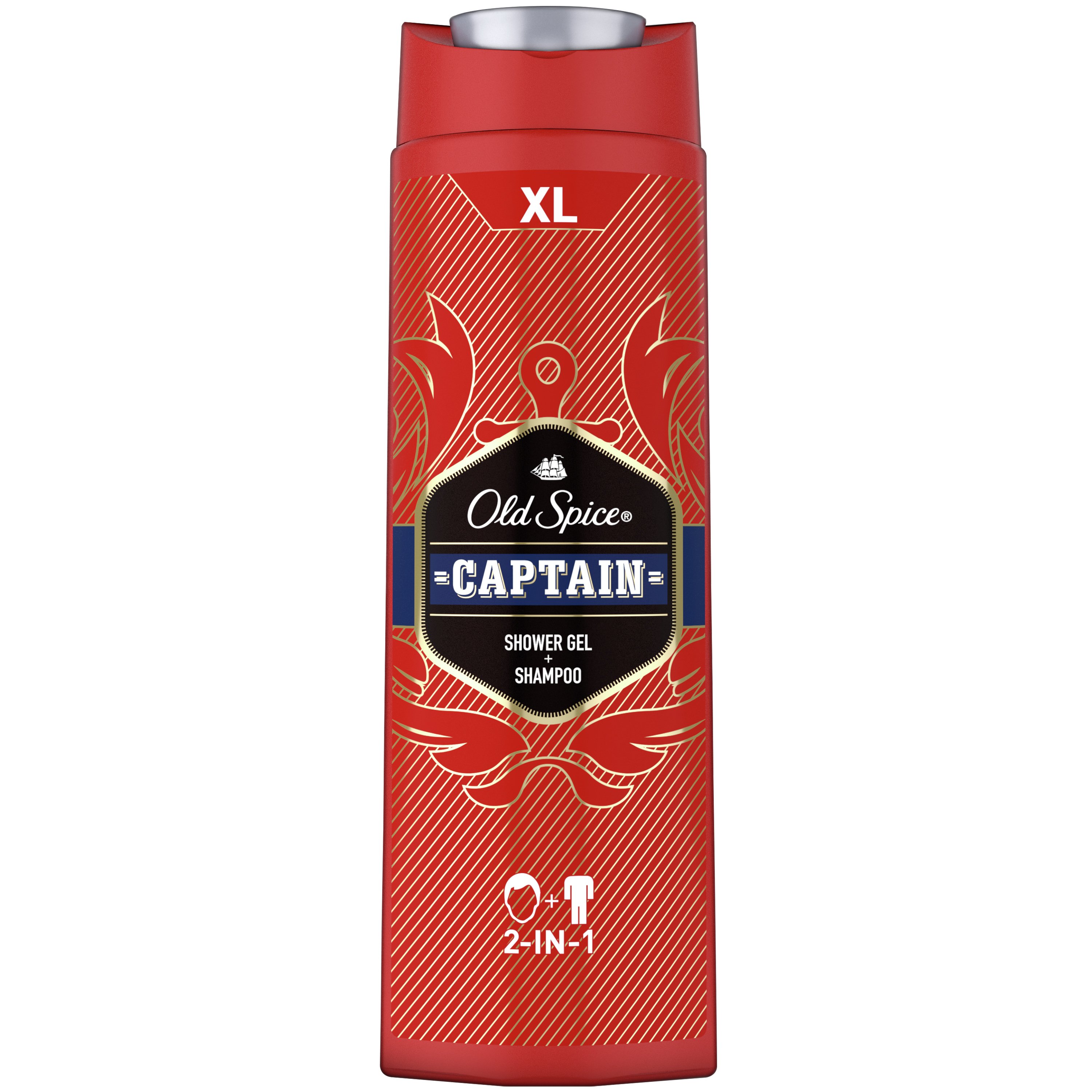 Old Spice Old Spice Captain Shower & Shampoo Ανδρικό Αφρόλουτρο, Σαμπουάν σε Μορφή Gel 400ml