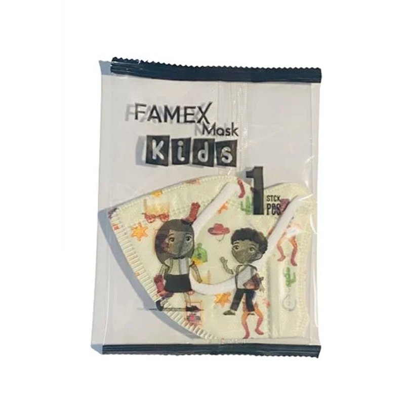 Famex Mask Kids Παιδικές Μάσκες Προστασίας μιας Χρήσης FFP2 NR Cowboy 1 Τεμάχιο 43032