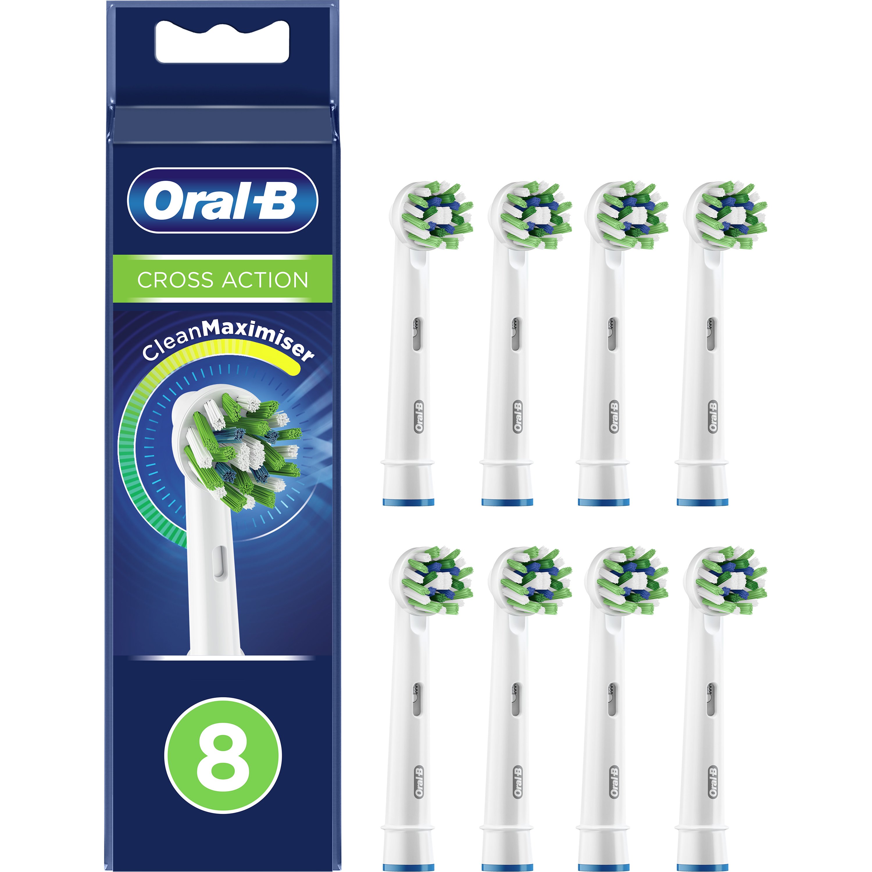 Oral-B Oral-B Cross Action Clean Maximiser XXL Pack Ανταλλακτικές Κεφαλές Ηλεκτρικής Οδοντόβουρτσας 8 Τεμάχια