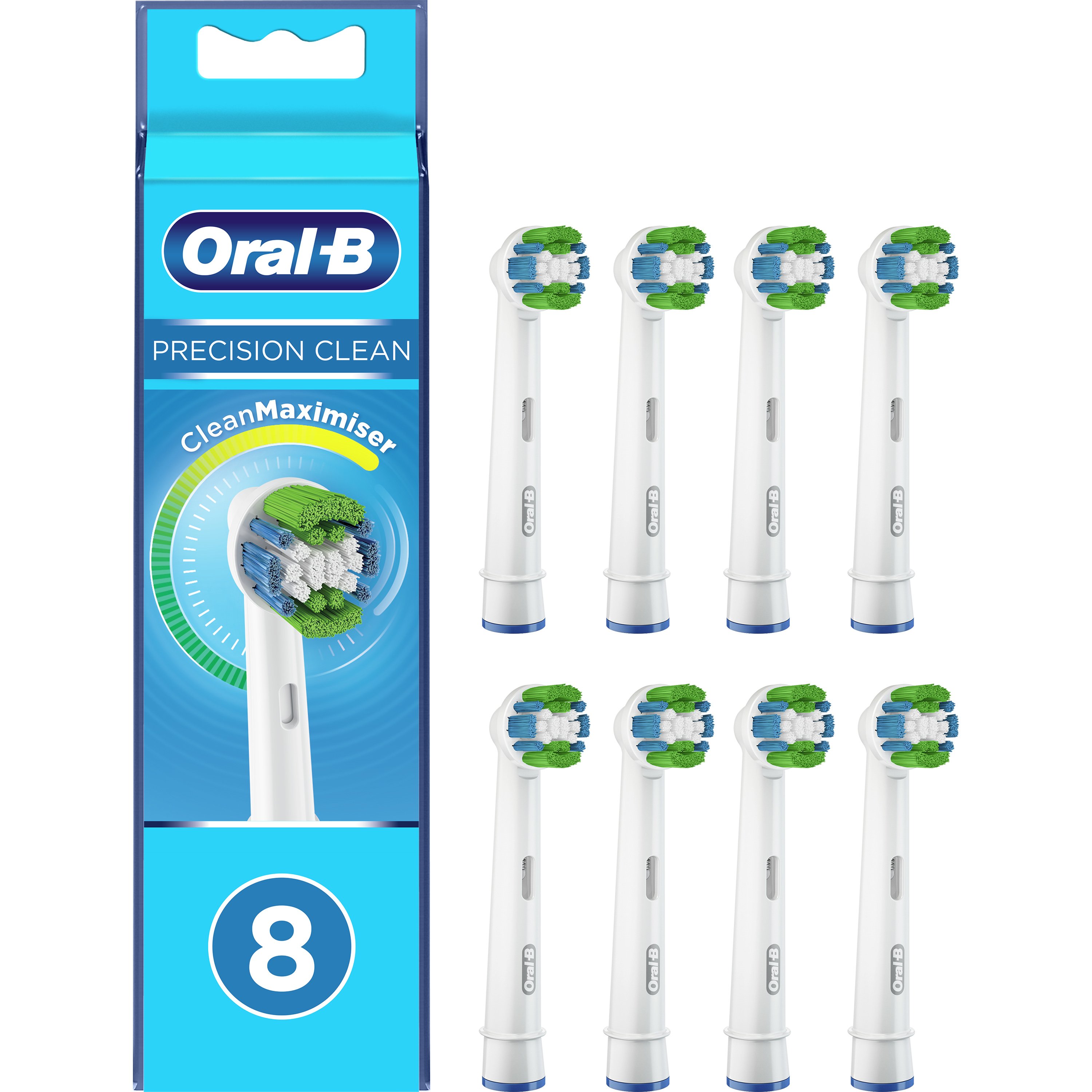 Oral-B Oral-B Precision Clean XXL Pack Ανταλλακτικές Κεφαλές Βουρτσίσματος με Τεχνολογία CleanMaximiser 8 Τεμάχια