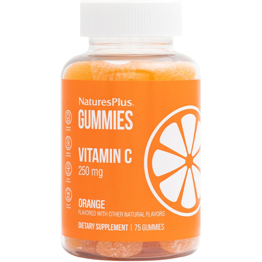 Natures Plus Natures Plus Gummies Vitamin C 250mg, Συμπλήρωμα Διατροφής με Βιταμίνη C για Ενίσχυση του Ανοσοποιητικού με Γεύση Πορτοκάλι 75 Softgels