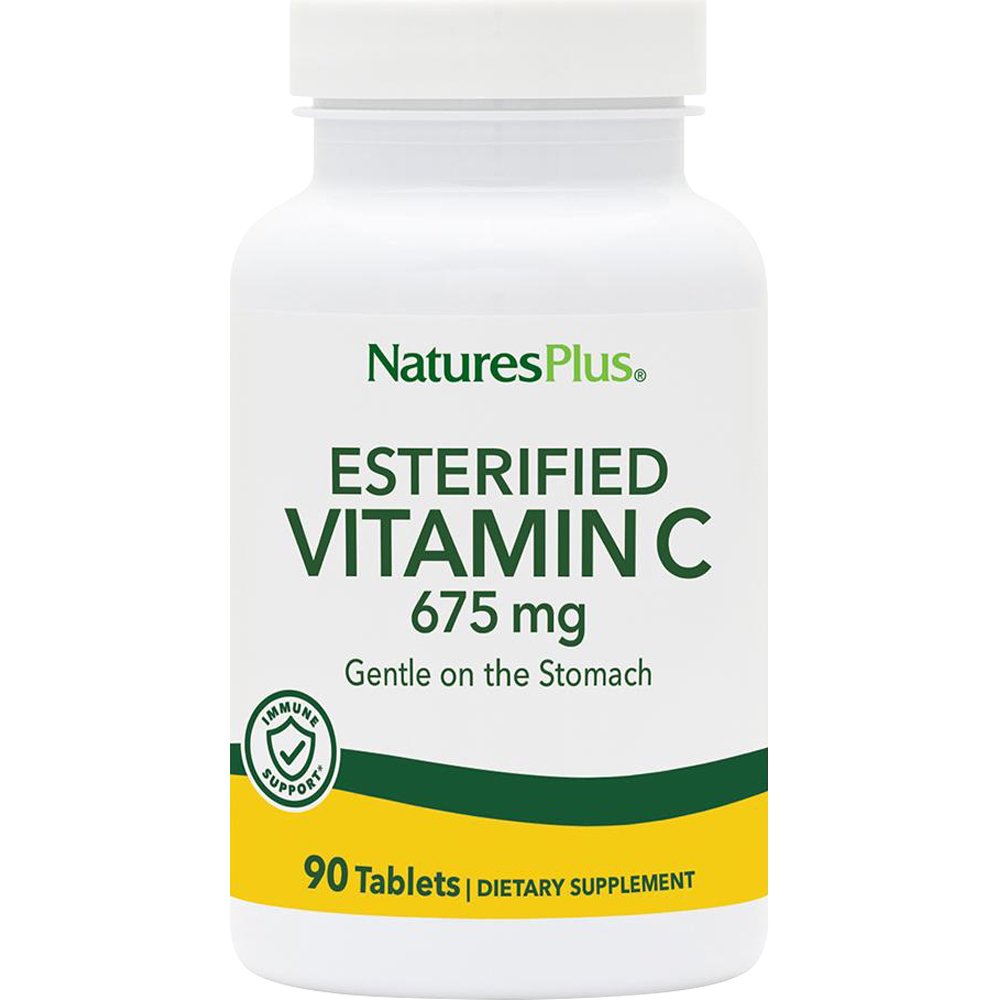 Natures Plus Natures Plus Esterified Vitamin C 675mg Συμπλήρωμα Διατροφής Βιταμίνης C σε Εστερική Μορφή Ήπια στο Στομάχι για Ενίσχυση του Ανοσοποιητικού Συστήματος 90tabs