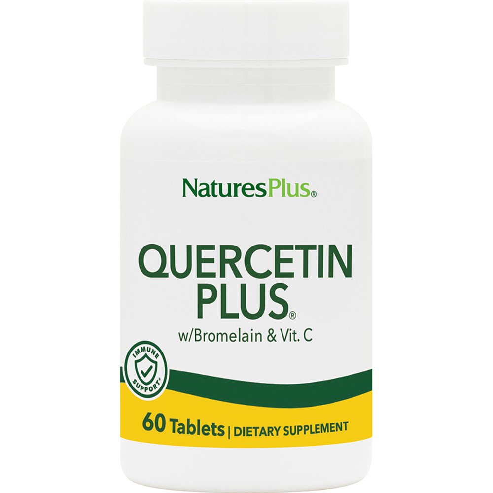 Natures Plus Natures Plus Quercetin Plus with Bromelain & Vitamin C Συμπλήρωμα Διατροφής Κερσετίνης, Βρωμελαΐνης & Βιταμίνης C με Αντιοξειδωτική & Αντιφλεγμονώδη Δράση Κατά των Αλλεργιών για Υγιές Ανοσοποιητικό 60tabs