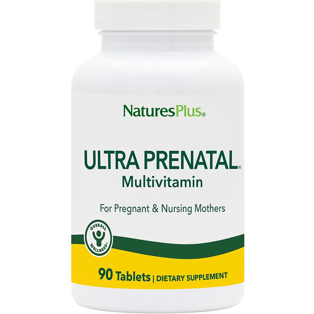 Natures Plus Natures Plus Ultra Prenatal Συμπλήρωμα Διατροφής Πολυβιταμινών, Μετάλλων & Ιχνοστοιχείων Ειδικά Σχεδιασμένο για την Υποστήριξη Μητέρας & Εμβρύου Κατά την Εγκυμοσύνη & τον Θηλασμό 90tabs