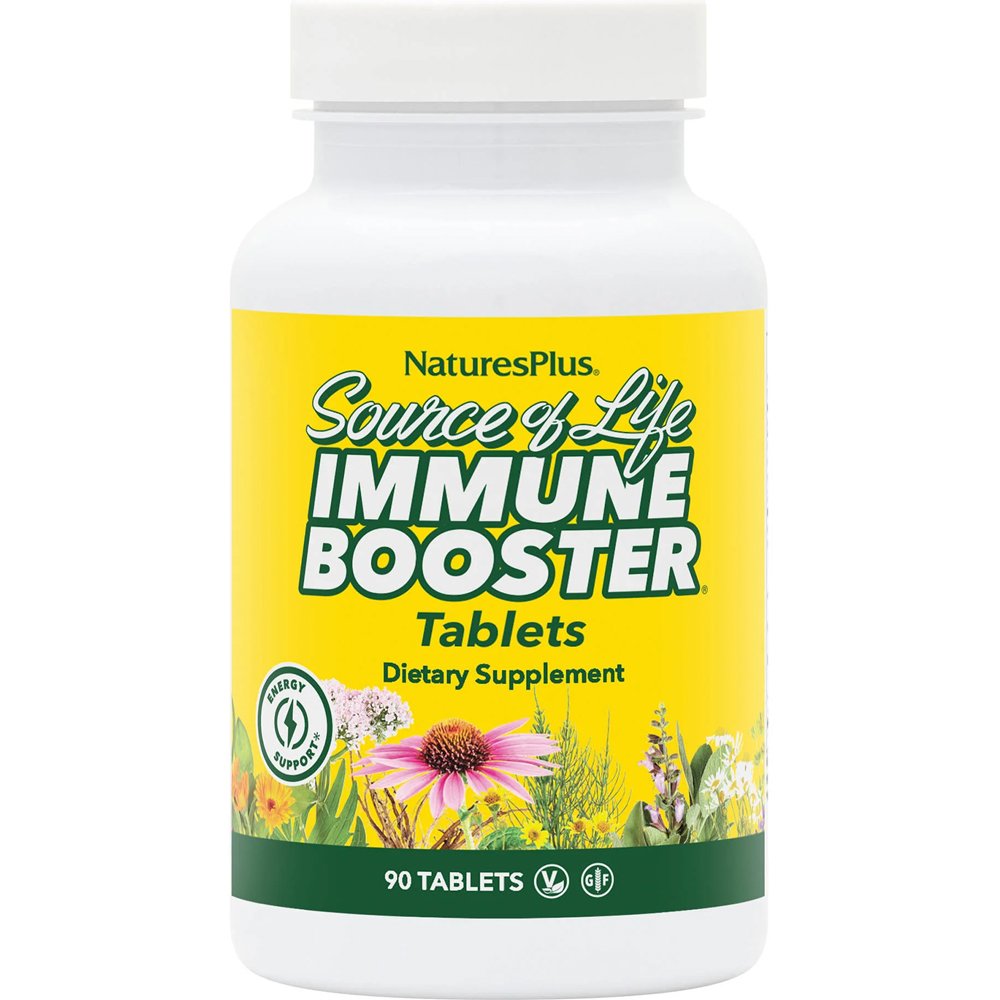 Natures Plus Natures Plus Adult Formula Immune Booster Συμπλήρωμα Διατροφής Πολυβιταμινών, Μετάλλων & Φυτικών Εκχυλισμάτων Ειδικά Σχεδιασμένο για Ενήλικες για την Ενεργοποίηση & Ενίσχυση του Ανοσοποιητικού 90tabs