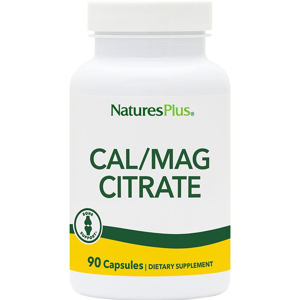 Natures Plus Natures Plus Calcium & Magnesium Citrate with Boron Συμπλήρωμα Διατροφής Ασβεστίου, Μαγνησίου Κιτρικής Μορφής & Βορίου για την Καλή Υγεία των Οστών, Δοντιών & Μυών Κατά της Οστεοπόρωσης 90caps