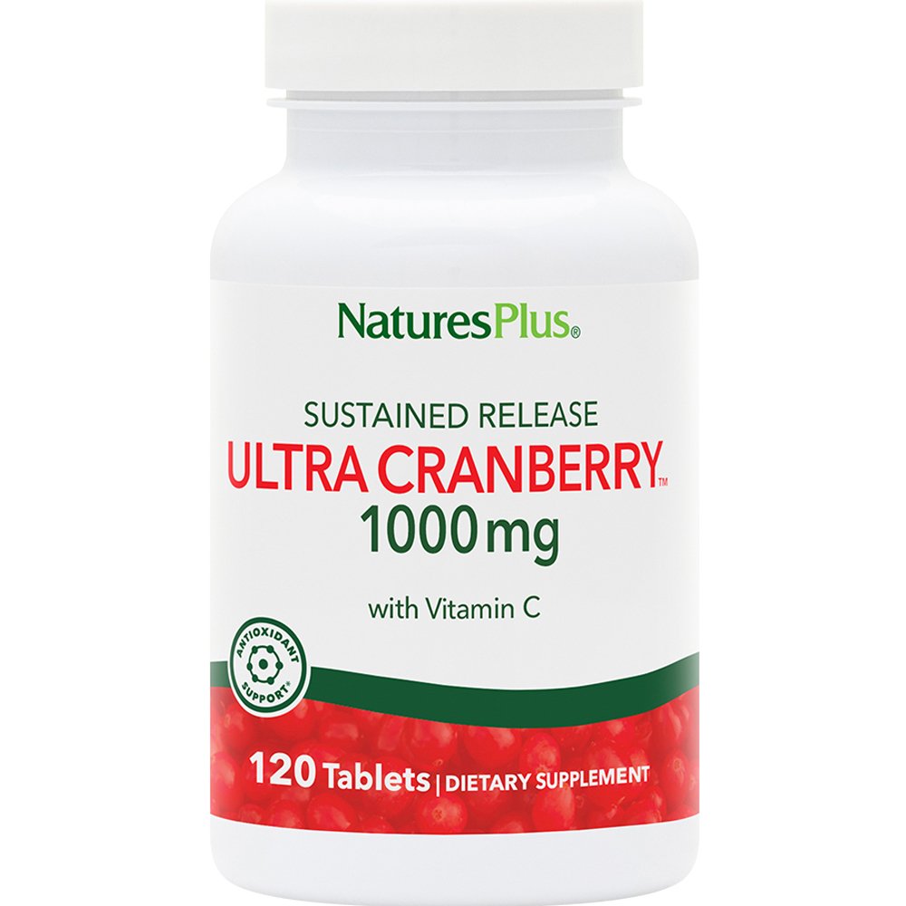 Natures Plus Ultra Cranberry 1000mg Συμπλήρωμα Διατροφής Εκχυλίσματος Κράνμπερι & Βιταμίνης C Παρατεταμένης Αποδέσμευσης για Πρόληψη & Αντιμετώπιση Λοιμώξεων του Ουροποιητικού Συστήματος 120tabs φωτογραφία